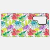 Kleurrijke bloemen naadloos patroon samsung galaxy hoesje (Achterkant horizontaal)