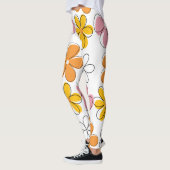 Kleurrijke Bloemen Naadloze Patroon Minimalist Leggings (Links)