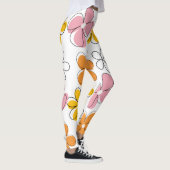 Kleurrijke Bloemen Naadloze Patroon Minimalist Leggings (Rechts)