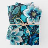 Kleurrijke Bloemen Naaldpunt Verpakking Papieren V Inpakpapier Vel