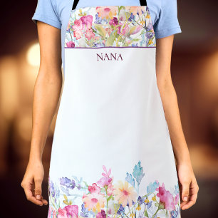 Kleurrijke Bloemen Naam Gift – Verjaardag voor Nan Schort