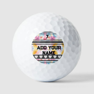 Kleurrijke Bloemen - Naam Nummer Sokken Golfballen