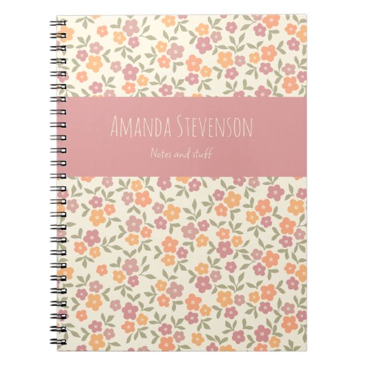 Kleurrijke bloemen notitieboek (Voorkant)