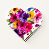 kleurrijke bloemen notitieboek (Achterkant)