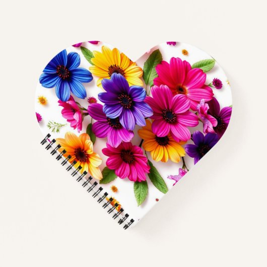 kleurrijke bloemen notitieboek (Voorkant)