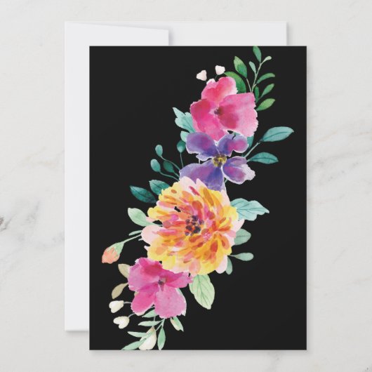 Kleurrijke Bloemen Nuestra Boda Spaanse bruiloft Kaart (Achterkant)