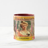 Kleurrijke Bloemen Oma Custom Foto Mok (Midden)