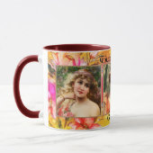 Kleurrijke Bloemen Oma Custom Foto Mok (Links)
