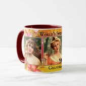 Kleurrijke Bloemen Oma Custom Foto Mok (Voorkant links)