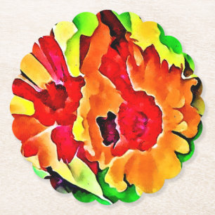 Kleurrijke Bloemen Onderzetter