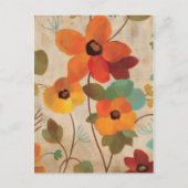 Kleurrijke bloemen op een gebroken witte achtergro briefkaart (Voorkant)