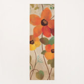 Kleurrijke bloemen op een gebroken witte achtergro yogamat (Voorkant)