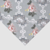 Kleurrijke bloemen op grijze achtergrond tissuepapier (Detail)