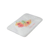 Kleurrijke bloemen op marmer badmat (Gekanteld)