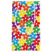 Kleurrijke bloemen op White Small Gift Bag Klein Cadeauzakje (Voorkant)