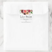 Kleurrijke bloemen op witte lippenbalsem tube labe vierkante sticker (Tas)