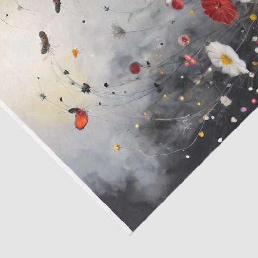 Kleurrijke Bloemen Ornament Ver. - Ontkoppeling - Tissuepapier (Detail)