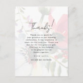 Kleurrijke Bloemen Overaly Trouwfoto Dank u Briefkaart (Voorkant)