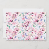 Kleurrijke Bloemen Pasen Brunch & Ei Hunt Kaart (Achterkant)