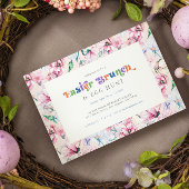 Kleurrijke Bloemen Pasen Brunch & Ei Hunt Kaart