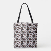 Kleurrijke bloemen patroon 23 - Canvas tas (Achterkant)