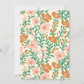 Kleurrijke Bloemen Patroon Custom HOUSEWARMING PAR Kaart (Achterkant)