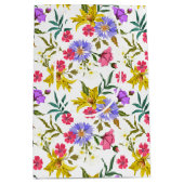 Kleurrijke  bloemen patroon middelgrote cadeautas (Voorkant)