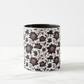 Kleurrijke bloemen patroon ontwerp 23 - Koffie Mok (Midden)