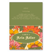 Kleurrijke Bloemen Patroon Retro Boho 70s Huwelijk Kaart (Voorkant)