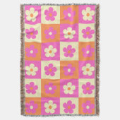 Kleurrijke Bloemen Patroon Retro BOHO Chic Deken (Voorkant Verticaal)