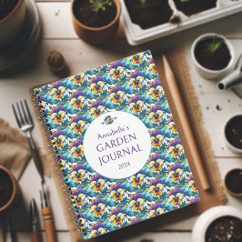 Kleurrijke Bloemen Patroon Tuiniers Schets Journal Notitieboek