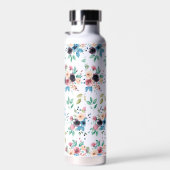 Kleurrijke bloemen patten waterfles (Rechts)