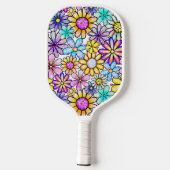 Kleurrijke Bloemen Pickleball Paddle (Achterkant)