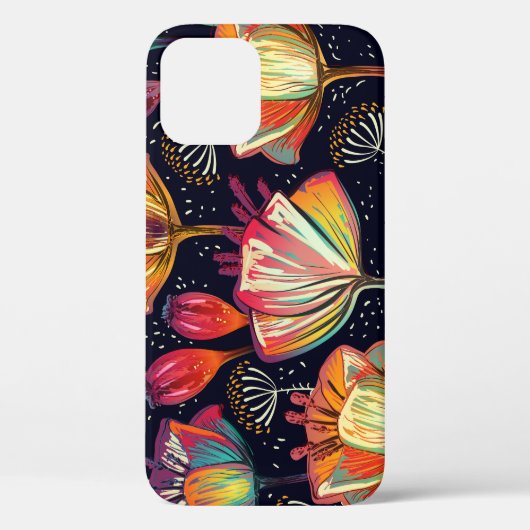Kleurrijke Bloemen Planten  Patroon Case-Mate iPhone Case (Achterkant)