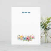 Kleurrijke bloemen plus Sjabloon tekst. (Staand voorkant)
