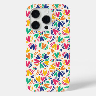 Kleurrijke Bloemen & Polka Dots iPhone 15 Pro Case