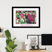 Kleurrijke Bloemen Poster (Thuiskantoor)
