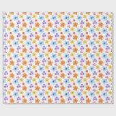 Kleurrijke Bloemen Print Inpakpapier (Vlak)