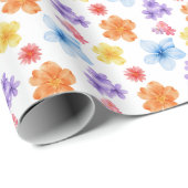 Kleurrijke Bloemen Print Inpakpapier (Rol Hoek)