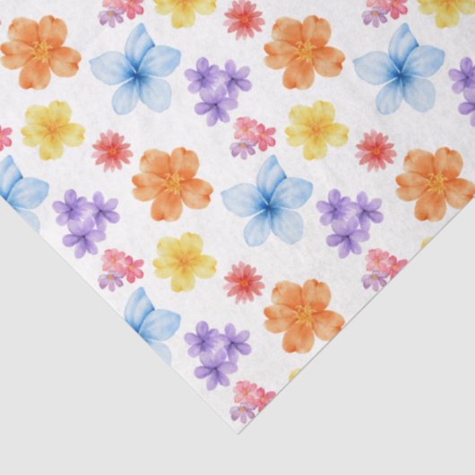 Kleurrijke Bloemen Print Tissue Papier (Detail)