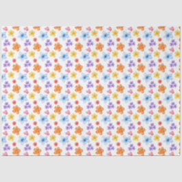 Kleurrijke Bloemen Print Tissue Papier