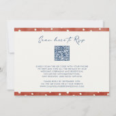 Kleurrijke Bloemen QR Code Wedding Kaart (Achterkant)