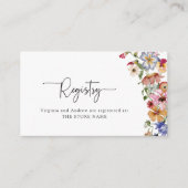 Kleurrijke Bloemen Registry Informatiekaartje (Voorkant)