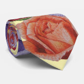 kleurrijke bloemen rode rozen en roos buisjes bloe stropdas (Opgerold)