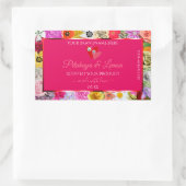 Kleurrijke bloemen Roze etiketten van het Product (Tas)