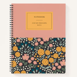 Kleurrijke Bloemen Roze Oranje Mijn Gedachten Noti Notitieboek