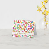 Kleurrijke bloemen Russisch Birthday Kaart (Gele Bloem)