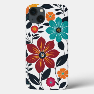 Kleurrijke Bloemen Schattige Lente Bloemen Kunstpa Case-Mate iPhone Case