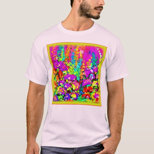 Kleurrijke bloemen schilderen. Bestel nu T-shirt (Voorkant)