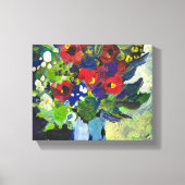 Kleurrijke bloemen schilderij canvas afdruk (Voorkant)